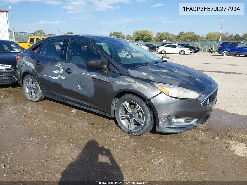 FORD FOCUS 2018, VIN 1FADP3FE7JL277994