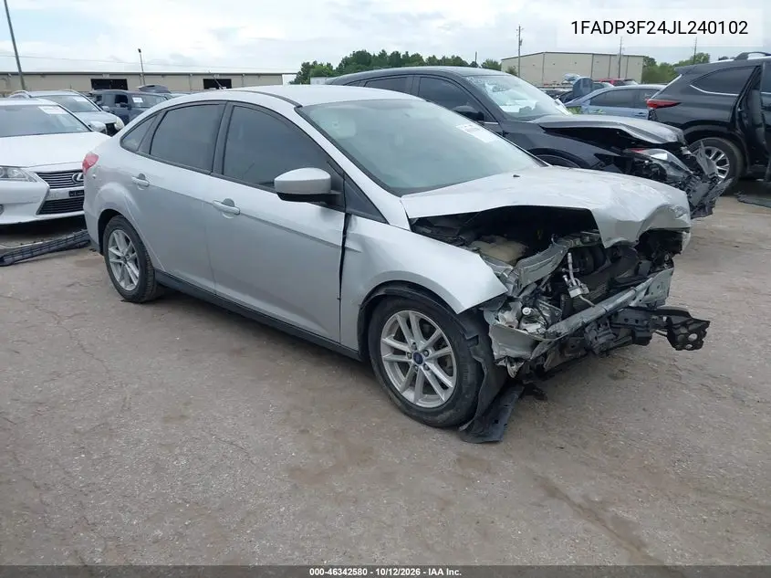 FORD FOCUS 2018, VIN 1FADP3F24JL240102