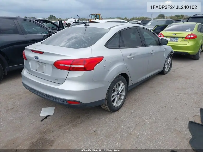 2018 FORD FOCUS VIN 1FADP3F24JL240102 — фото 4