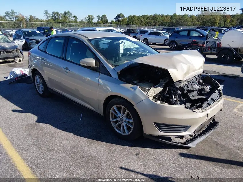 FORD FOCUS 2018, VIN 1FADP3FE1JL223817