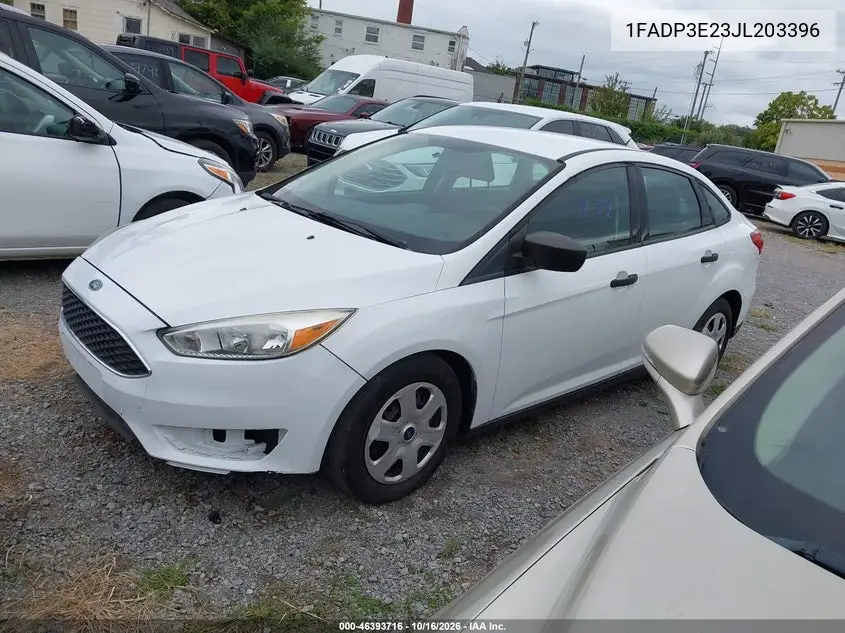 FORD FOCUS 2018, VIN 1FADP3E23JL203396