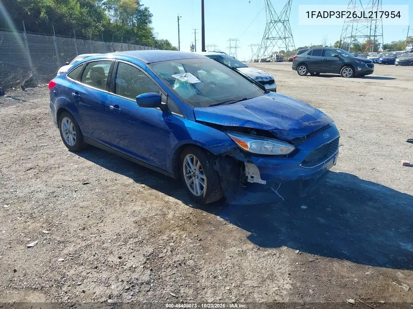FORD FOCUS 2018, VIN 1FADP3F26JL217954