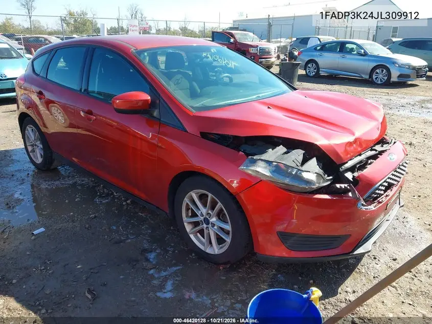 FORD FOCUS 2018, VIN 1FADP3K24JL309912