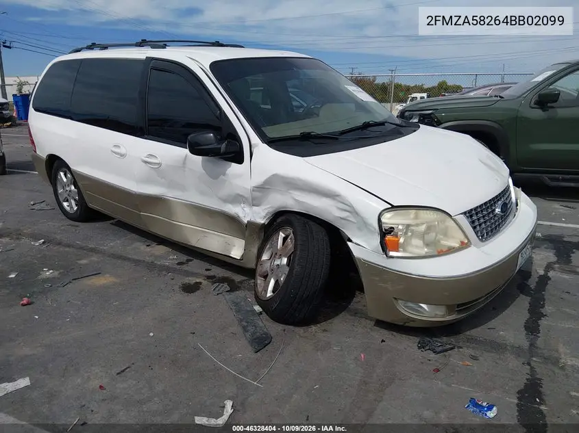 FORD FREESTAR 2004, VIN 2FMZA58264BB02099
