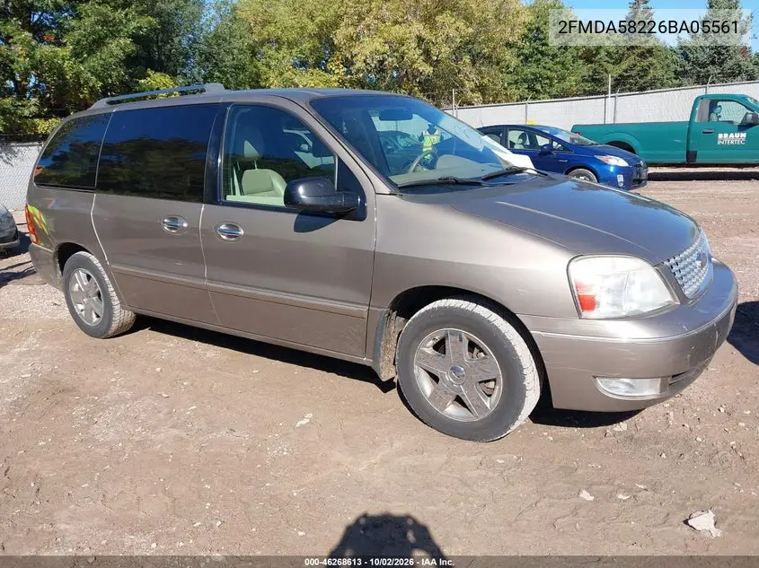 FORD FREESTAR 2006, VIN 2FMDA58226BA05561