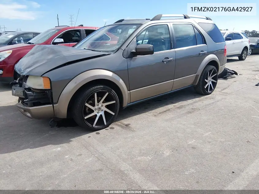 2006 FORD FREESTYLE VIN 1FMZK02176GA42927 — фото 2