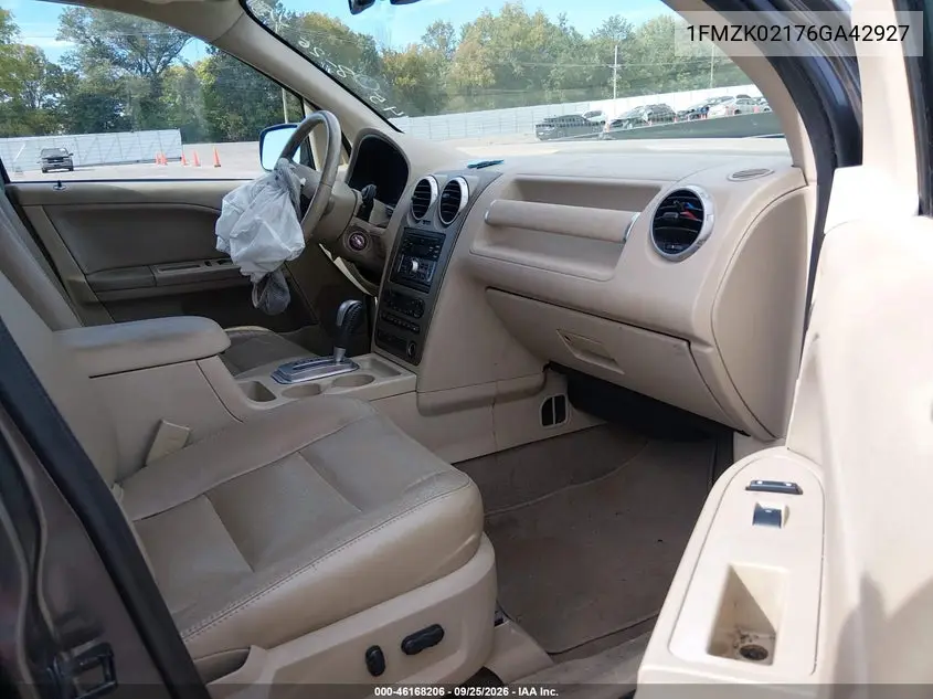 2006 FORD FREESTYLE VIN 1FMZK02176GA42927 — фото 5