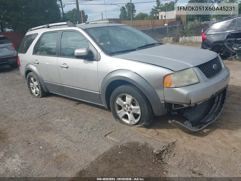 FORD FREESTYLE 2006, VIN 1FMDK051X6GA45231