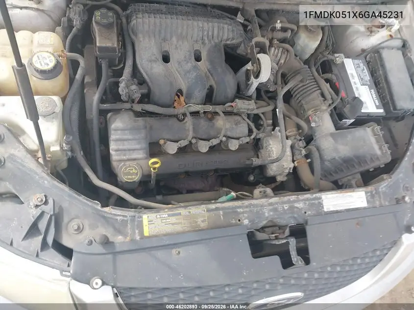 2006 FORD FREESTYLE VIN 1FMDK051X6GA45231 — фото 10