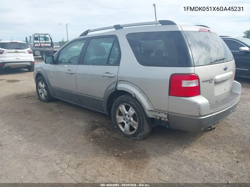 2006 FORD FREESTYLE VIN 1FMDK051X6GA45231 — фото 3
