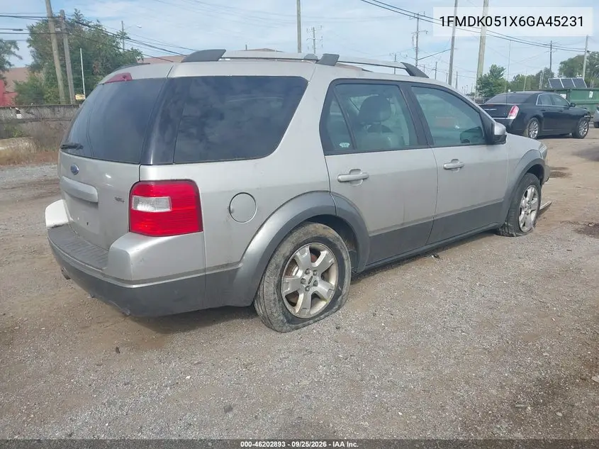 2006 FORD FREESTYLE VIN 1FMDK051X6GA45231 — фото 4