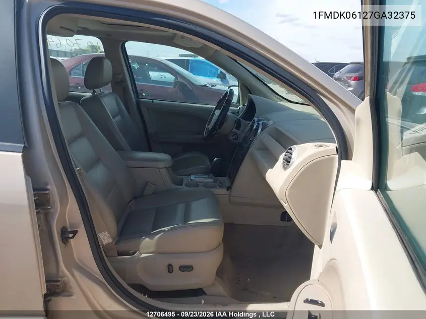 2007 FORD FREESTYLE VIN 1FMDK06127GA32375 — фото 5