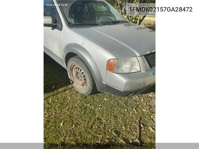 FORD FREESTYLE 2007, VIN 1FMDK02157GA28472