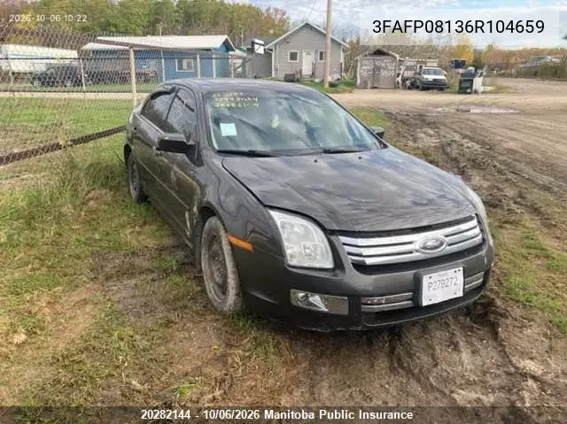 FORD FUSION 2006, VIN 3FAFP08136R104659