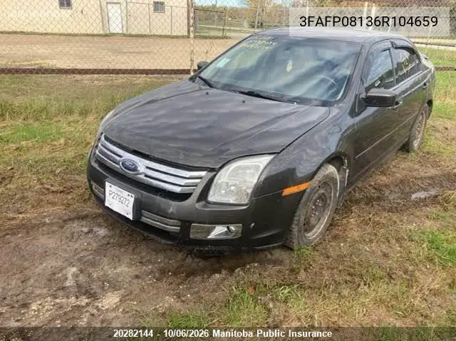 2006 FORD FUSION VIN 3FAFP08136R104659 — фото 2