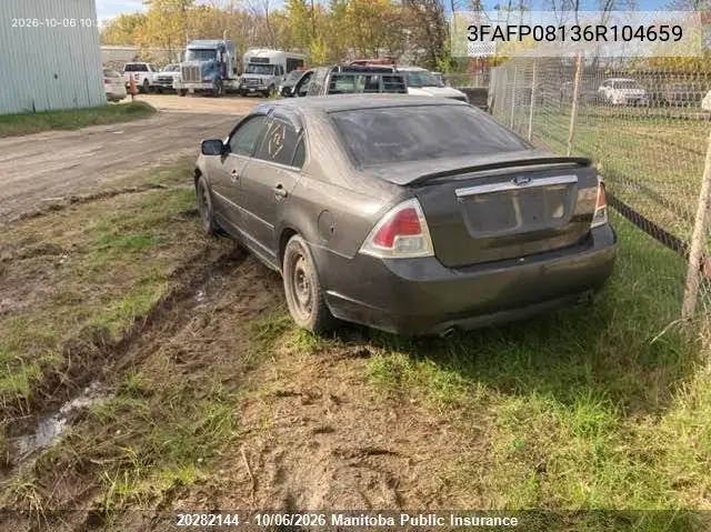 2006 FORD FUSION VIN 3FAFP08136R104659 — фото 3