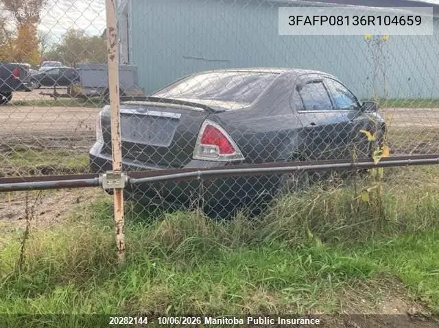 2006 FORD FUSION VIN 3FAFP08136R104659 — фото 4