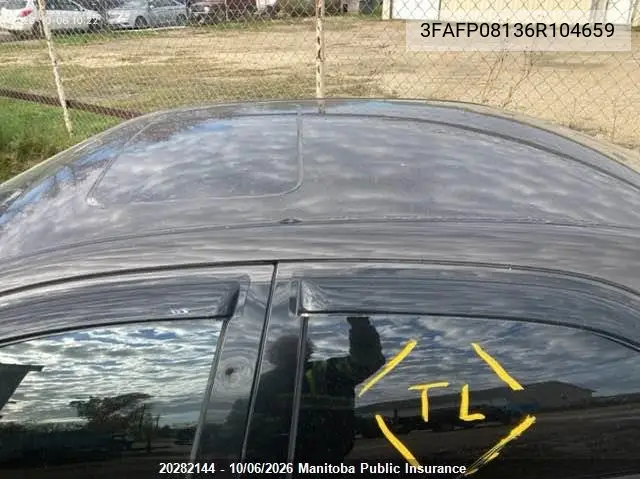 2006 FORD FUSION VIN 3FAFP08136R104659 — фото 6