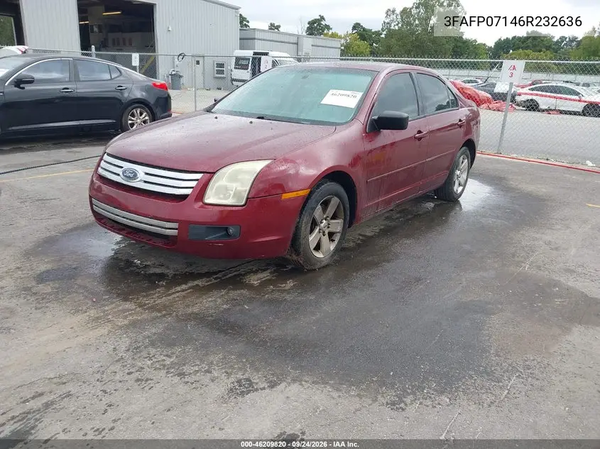 2006 FORD FUSION VIN 3FAFP07146R232636 — фото 2