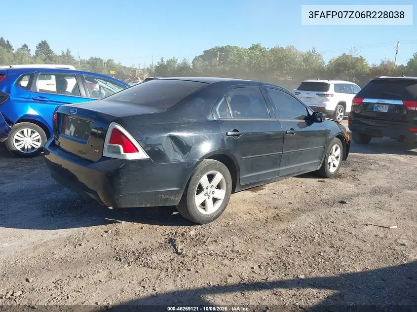 2006 FORD FUSION VIN 3FAFP07Z06R228038 — фото 4