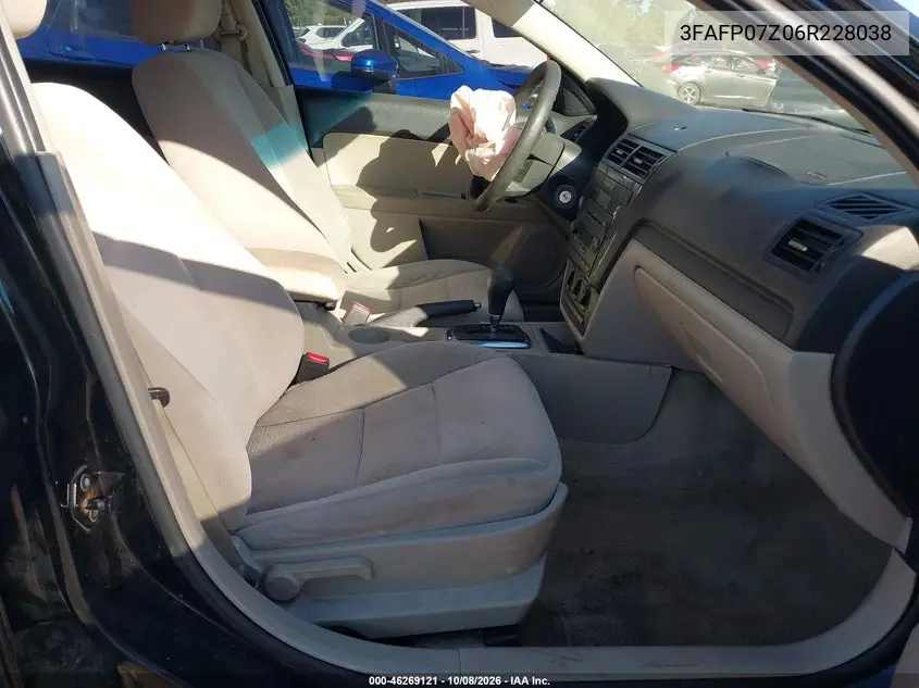 2006 FORD FUSION VIN 3FAFP07Z06R228038 — фото 5