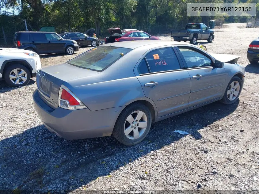2006 FORD FUSION VIN 3FAFP071X6R122156 — фото 4