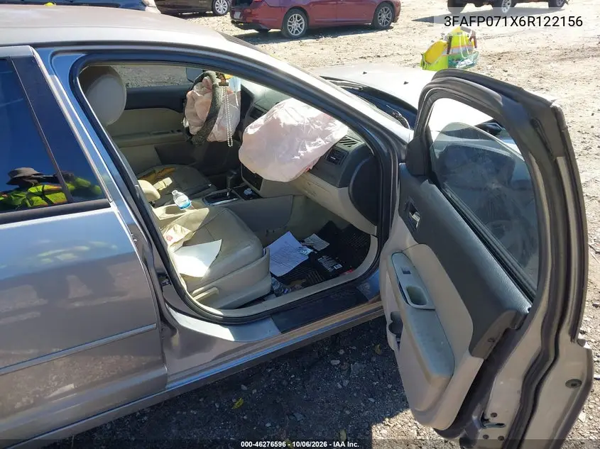 2006 FORD FUSION VIN 3FAFP071X6R122156 — фото 5