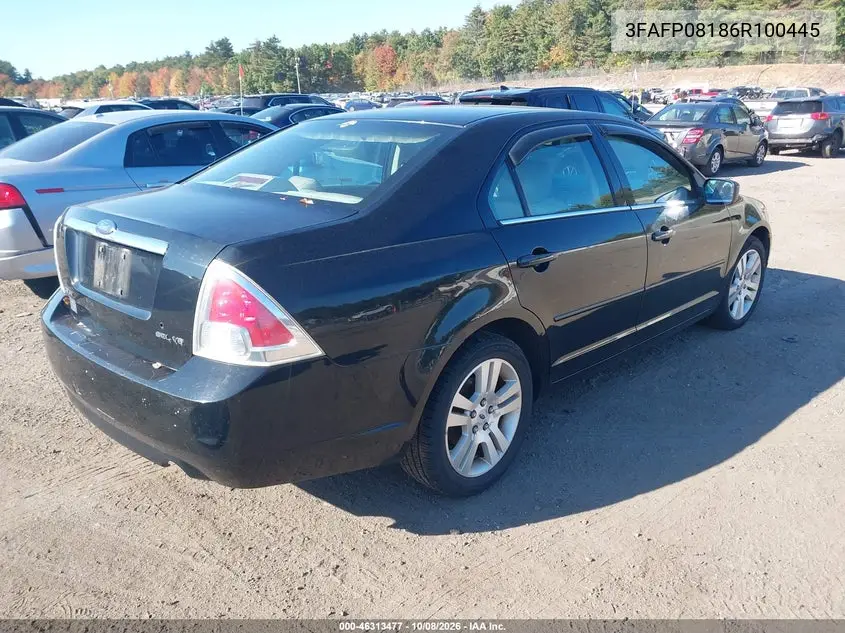 2006 FORD FUSION VIN 3FAFP08186R100445 — фото 4