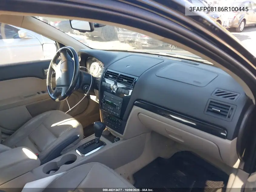 2006 FORD FUSION VIN 3FAFP08186R100445 — фото 5