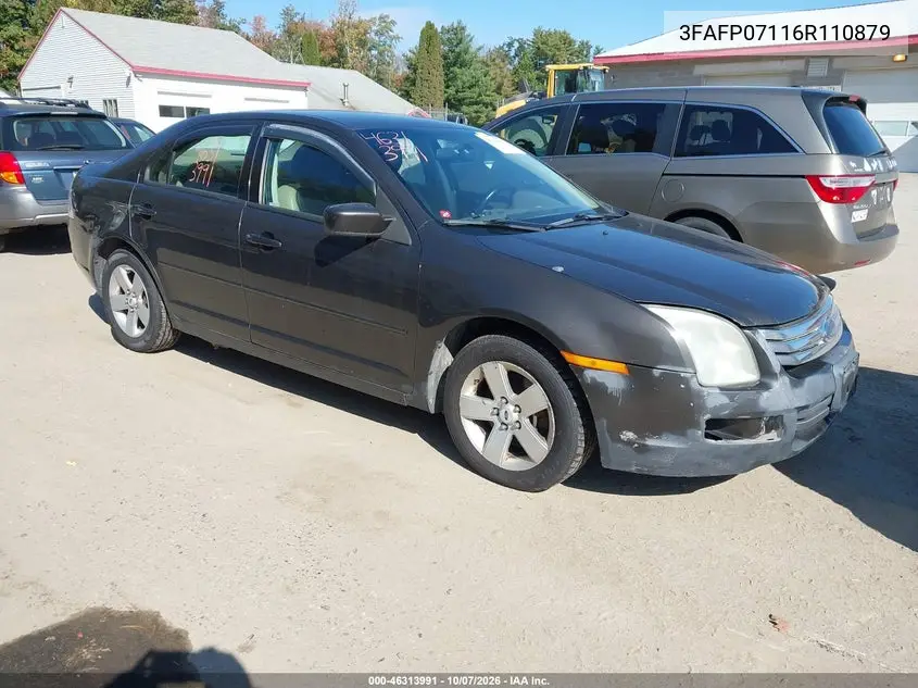 FORD FUSION 2006, VIN 3FAFP07116R110879