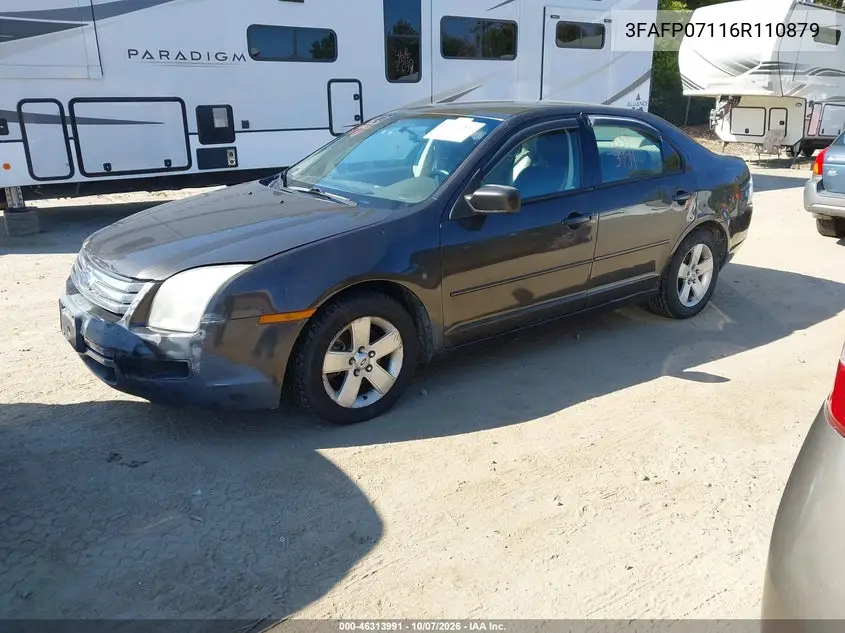 2006 FORD FUSION VIN 3FAFP07116R110879 — фото 2