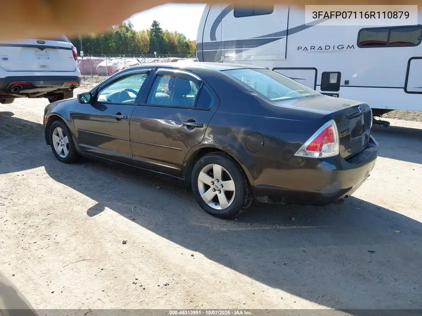 2006 FORD FUSION VIN 3FAFP07116R110879 — фото 3