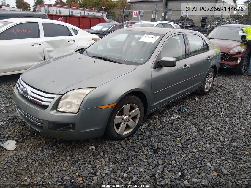 2006 FORD FUSION VIN 3FAFP07Z66R144676 — фото 2