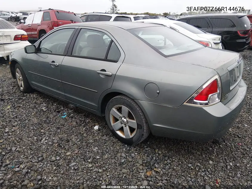 2006 FORD FUSION VIN 3FAFP07Z66R144676 — фото 3