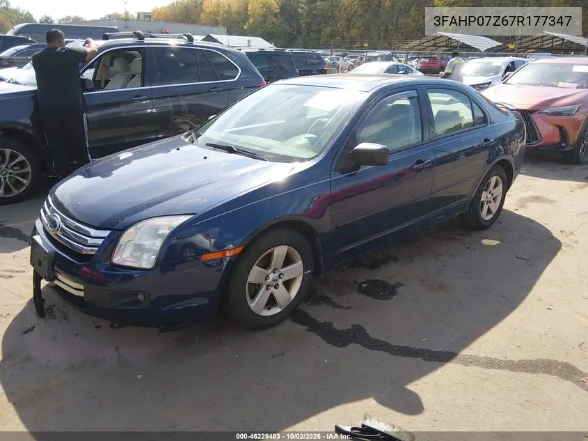 2007 FORD FUSION VIN 3FAHP07Z67R177347 — фото 2