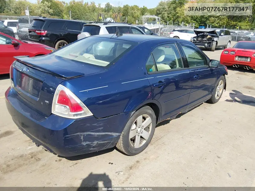2007 FORD FUSION VIN 3FAHP07Z67R177347 — фото 4