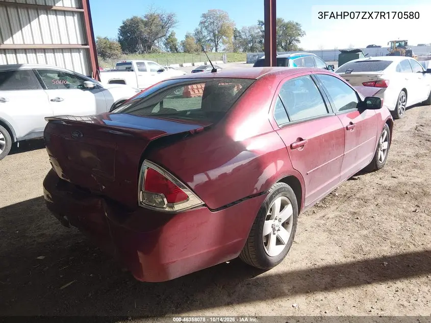 2007 FORD FUSION VIN 3FAHP07ZX7R170580 — фото 4