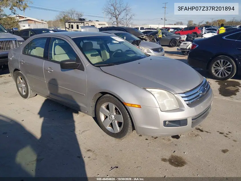 FORD FUSION 2007, VIN 3FAHP07Z37R201894