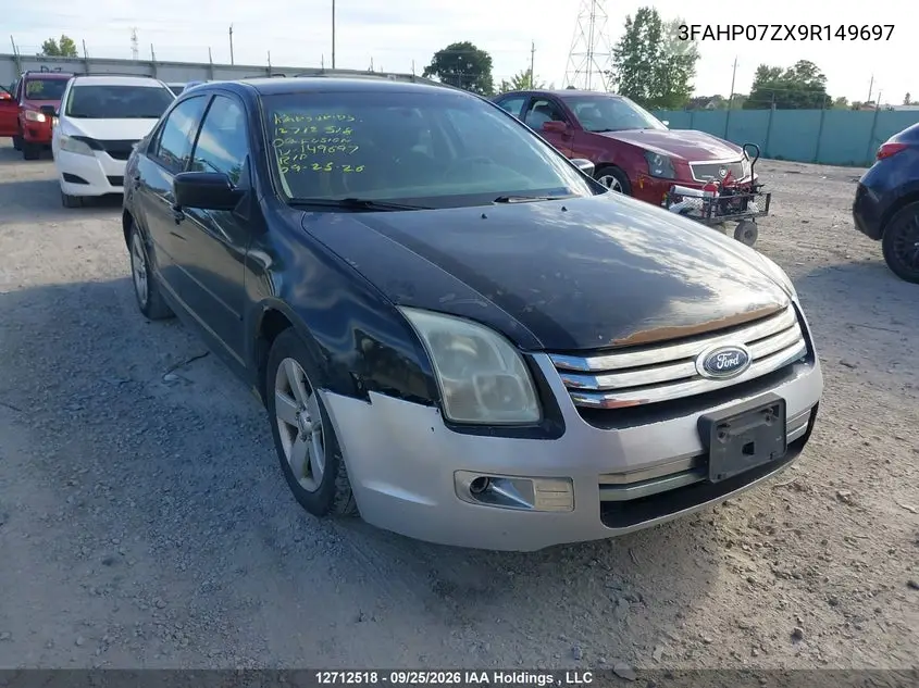 FORD FUSION 2009, VIN 3FAHP07ZX9R149697