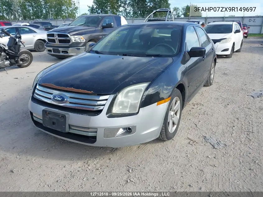 2009 FORD FUSION VIN 3FAHP07ZX9R149697 — фото 2