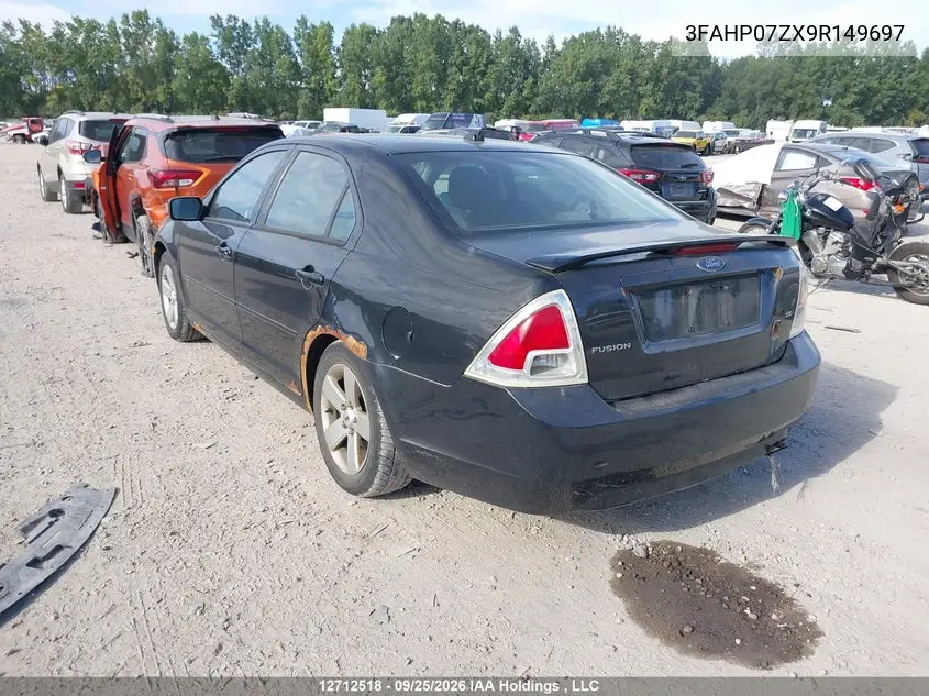 2009 FORD FUSION VIN 3FAHP07ZX9R149697 — фото 3