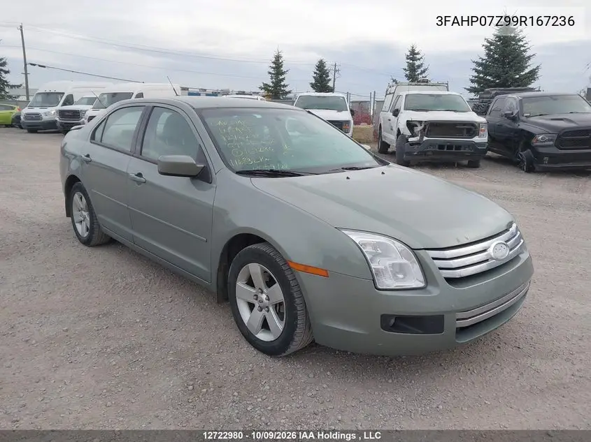 FORD FUSION 2009, VIN 3FAHP07Z99R167236