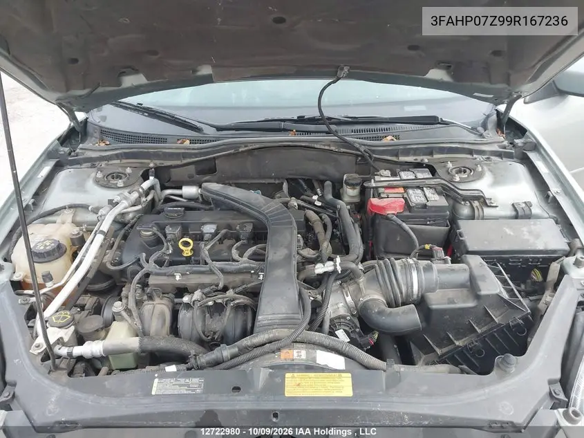2009 FORD FUSION VIN 3FAHP07Z99R167236 — фото 10