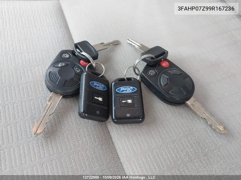 2009 FORD FUSION VIN 3FAHP07Z99R167236 — фото 11
