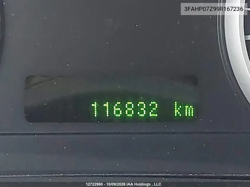 2009 FORD FUSION VIN 3FAHP07Z99R167236 — фото 15