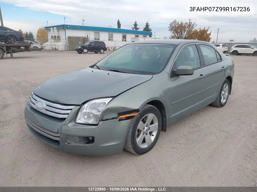 2009 FORD FUSION VIN 3FAHP07Z99R167236 — фото 2
