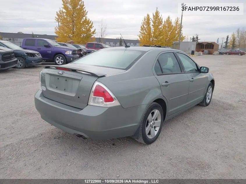 2009 FORD FUSION VIN 3FAHP07Z99R167236 — фото 4