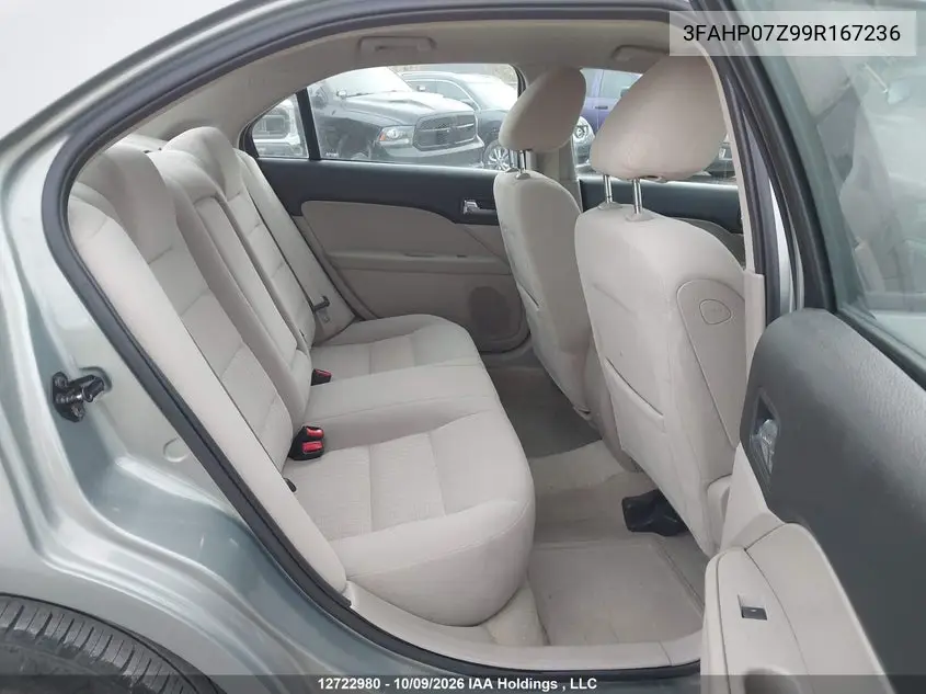 2009 FORD FUSION VIN 3FAHP07Z99R167236 — фото 8