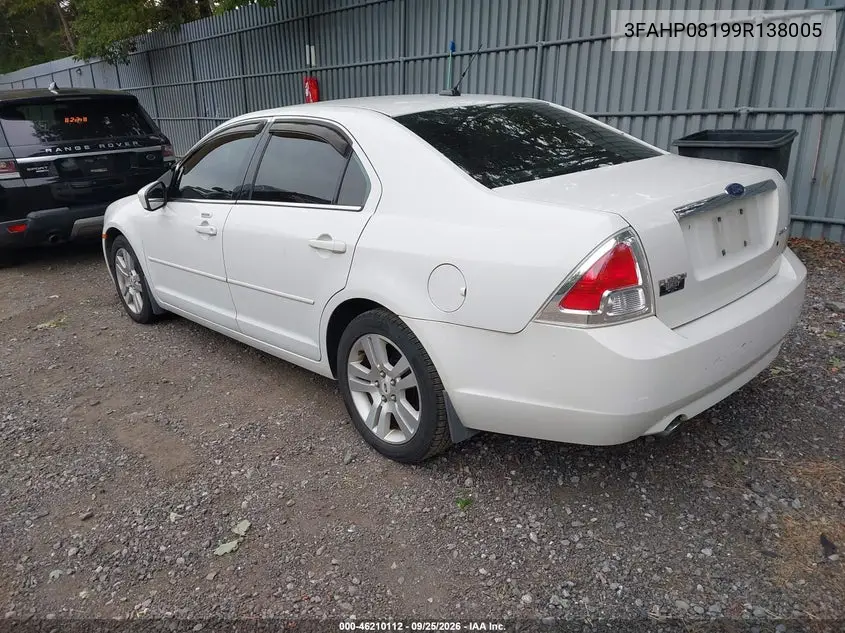 2009 FORD FUSION VIN 3FAHP08199R138005 — фото 3