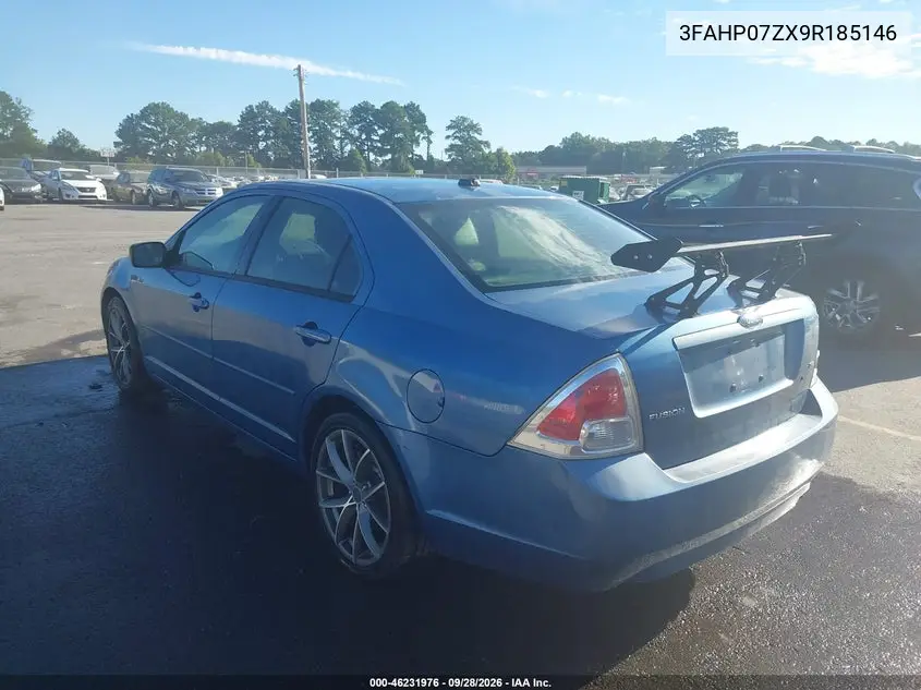 2009 FORD FUSION VIN 3FAHP07ZX9R185146 — фото 3